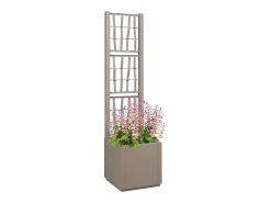 Maceta para Jardín | Jardinera | Macetero Gris 36 x 36 x 140 cm Polipropileno