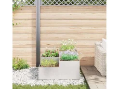 Maceta para Jardín | Jardinera | Macetero Plateado 100 x 100 x 48 cm Acero inoxidable