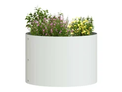 Maceta para Jardín | Jardinera | Macetero Blanco 30 x 30 x 20 cm Acero
