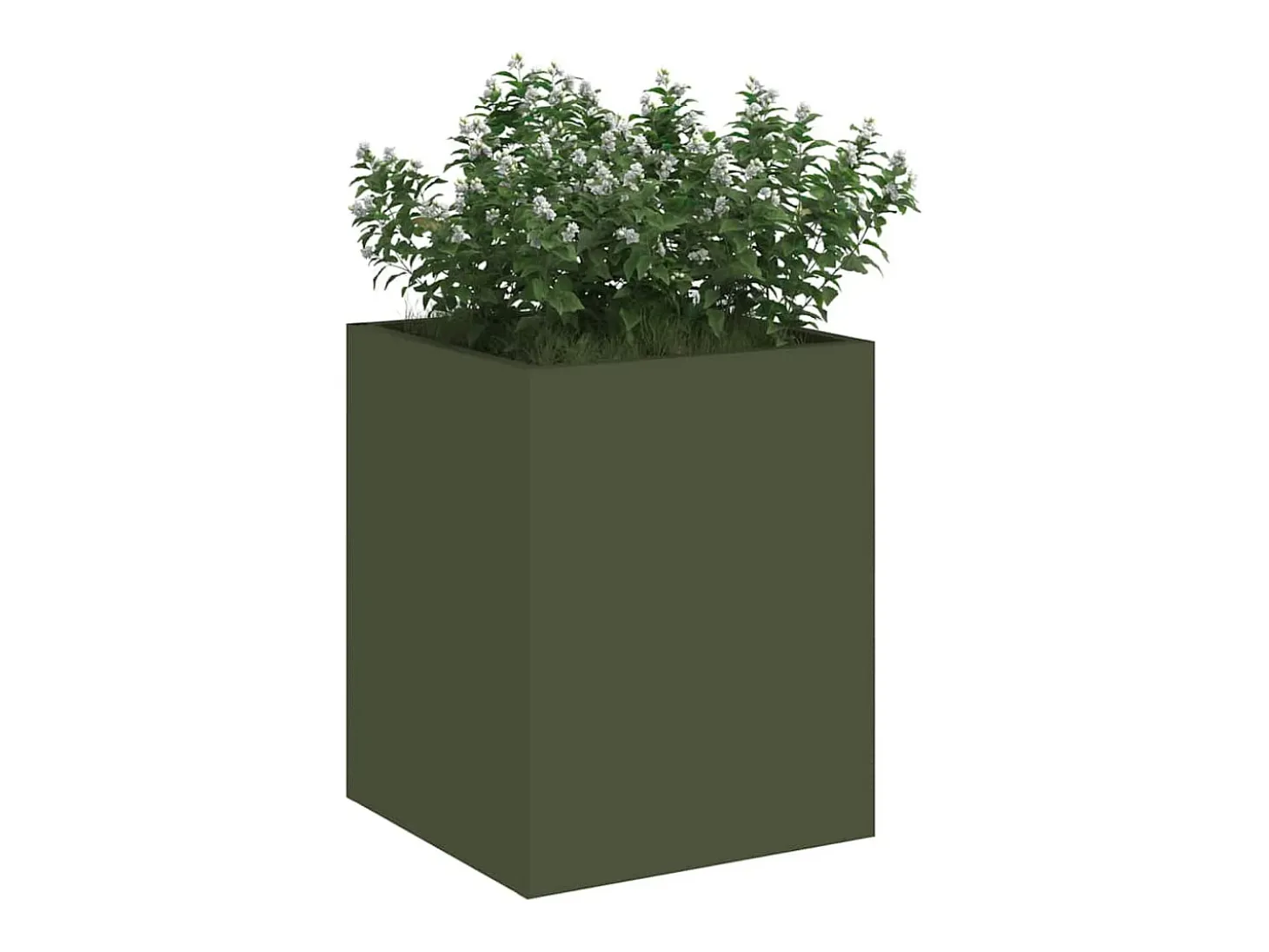 Maceta para Jardín | Jardinera | Macetero Verde oliva 32 x 32 x 40 cm
