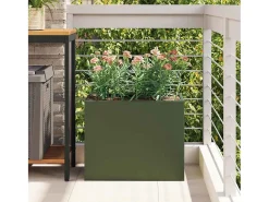 Maceta para Jardín | Jardinera | Macetero Verde oliva 50 x 32 x 40 cm