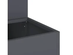 Maceta para Jardín | Jardinera | Macetero Antracita 100 x 60 x 45 cm Acero