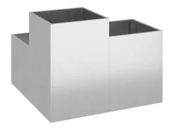 Maceta para Jardín | Jardinera | Macetero Plateado 100 x 100 x 60 cm Acero inoxidable