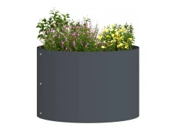 Maceta para Jardín | Jardinera | Macetero Antracita 30 x 30 x 20 cm Acero