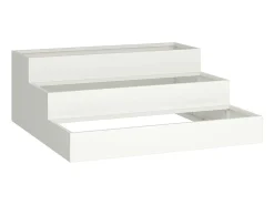 Maceta para Jardín | Jardinera | Macetero Blanco 90 x 90 x 35 cm Acero