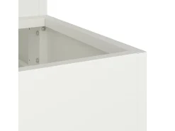 Maceta para Jardín | Jardinera | Macetero Blanco 90 x 90 x 35 cm Acero