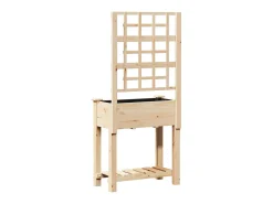 Maceta para Jardín | Jardinera | Macetero con estante Beige 71 x 38 x 152 cm