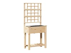 Maceta para Jardín | Jardinera | Macetero con estante Beige 71 x 38 x 152 cm