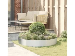 Maceta para Jardín | Jardinera | Macetero Plateado 120 x 120 x 20 cm Acero galvanizado