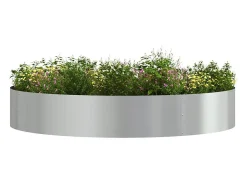 Maceta para Jardín | Jardinera | Macetero Plateado 120 x 120 x 20 cm Acero galvanizado