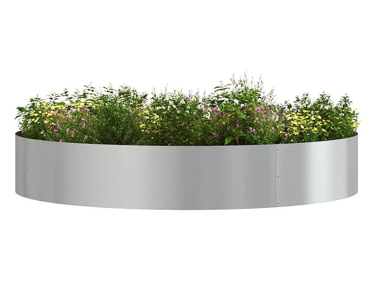 Maceta para Jardín | Jardinera | Macetero Plateado 120 x 120 x 20 cm Acero galvanizado