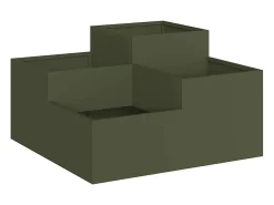 Maceta para Jardín | Jardinera | Macetero Verde oliva 100 x 100 x 48 cm Acero
