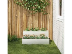 Maceta para Jardín | Jardinera | Macetero Plateado 100 x 60 x 45 cm Acero inoxidable