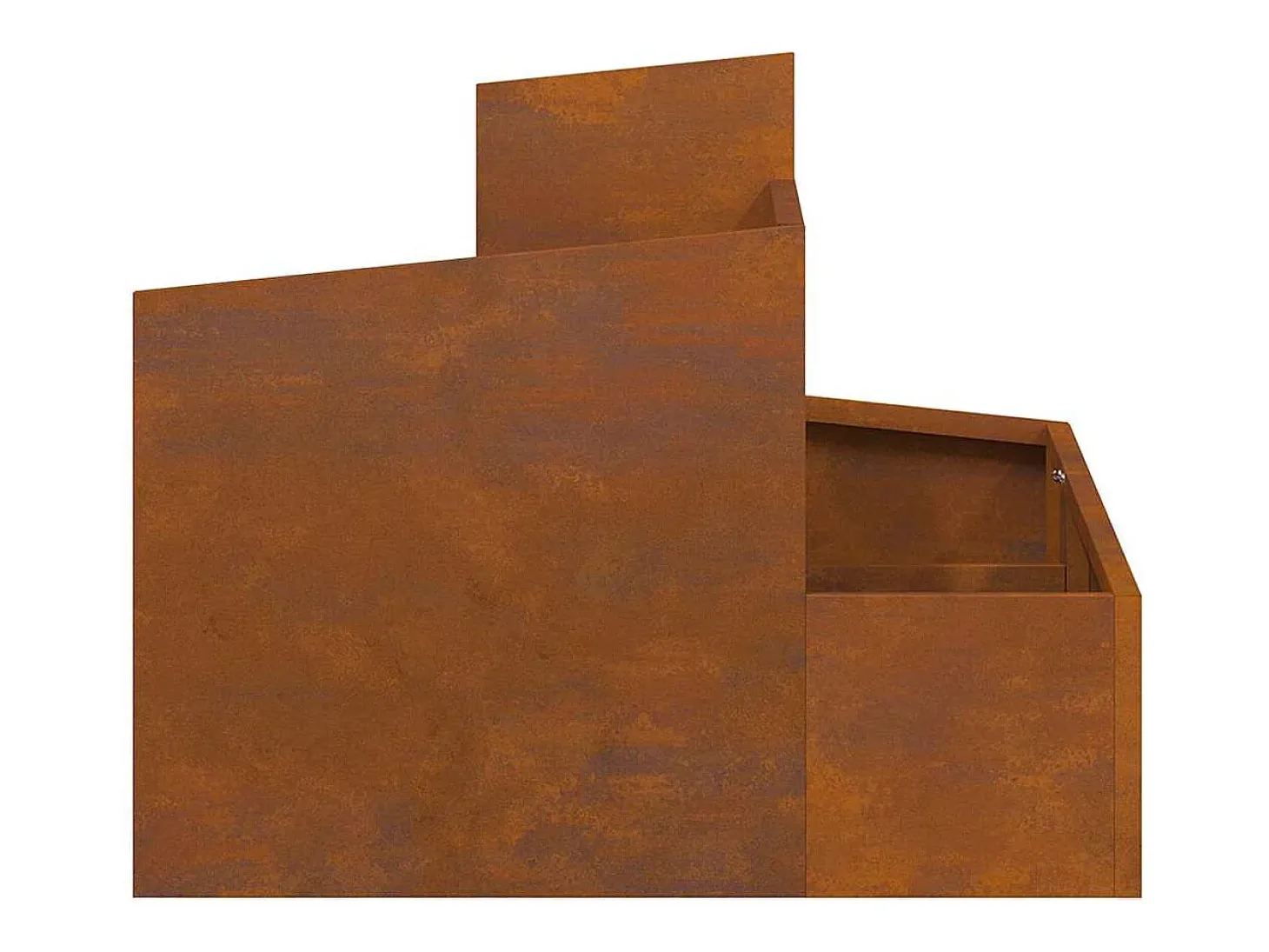 Maceta para Jardín | Jardinera | Macetero Marrón 60 x 60 x 50 cm Acero oxidado