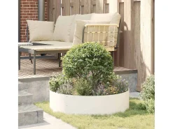Maceta para Jardín | Jardinera | Macetero Blanco 80 x 80 x 20 cm Acero