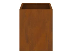 Maceta para Jardín | Jardinera | Macetero Marrón 32 x 32 x 40 cm Acero Envejecido