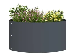 Maceta para Jardín | Jardinera | Macetero Antracita 40 x 40 x 20 cm Acero