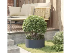 Maceta para Jardín | Jardinera | Macetero Antracita 40 x 40 x 20 cm Acero