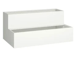 Maceta para Jardín | Jardinera | Macetero Blanco 100 x 60 x 45 cm Acero