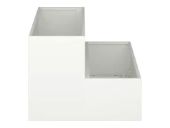 Maceta para Jardín | Jardinera | Macetero Blanco 100 x 60 x 45 cm Acero