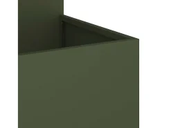 Maceta para Jardín | Jardinera | Macetero Verde oliva 80 x 80 x 60 cm Acero
