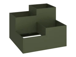 Maceta para Jardín | Jardinera | Macetero Verde oliva 80 x 80 x 60 cm Acero