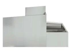 Maceta para Jardín | Jardinera | Macetero Plateado 80 x 80 x 50 cm Acero galvanizado
