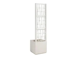 Maceta para Jardín | Jardinera | Macetero Blanco 36 x 36 x 140 cm Polipropileno