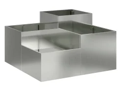 Maceta para Jardín | Jardinera | Macetero Plateado 100 x 100 x 48 cm Acero galvanizado