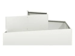 Maceta para Jardín | Jardinera | Macetero Blanco 100 x 100 x 50 cm Acero