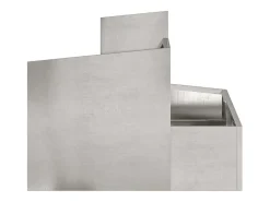 Maceta para Jardín | Jardinera | Macetero Plateado 60 x 60 x 50 cm Acero inoxidable