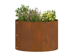 Maceta para Jardín | Jardinera | Macetero Marrón 30 x 30 x 20 cm Acero oxidado