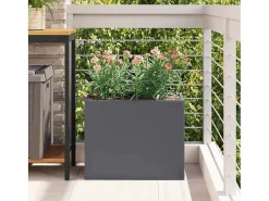 Maceta para Jardín | Jardinera | Macetero Antracita Acero laminado en frío
