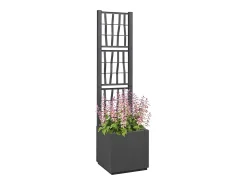 Maceta para Jardín | Jardinera | Macetero Antracita 36 x 36 x 140 cm Polipropileno