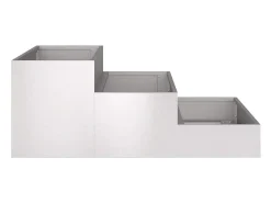 Maceta para Jardín | Jardinera | Macetero Plateado 90 x 90 x 35 cm Acero inoxidable