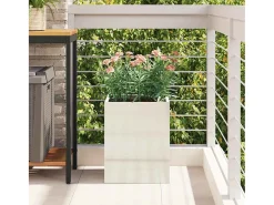 Maceta para Jardín | Jardinera | Macetero Plateado Acero galvanizado