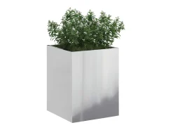 Maceta para Jardín | Jardinera | Macetero Plateado Acero galvanizado