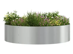Maceta para Jardín | Jardinera | Macetero Plateado 80 x 80 x 20 cm Acero galvanizado