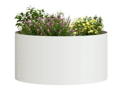 Maceta para Jardín | Jardinera | Macetero Blanco 40 x 40 x 20 cm Acero
