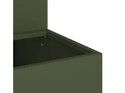 Maceta para Jardín | Jardinera | Macetero Verde oliva 100 x 60 x 45 cm Acero