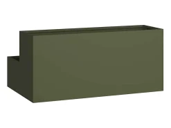 Maceta para Jardín | Jardinera | Macetero Verde oliva 100 x 60 x 45 cm Acero