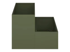 Maceta para Jardín | Jardinera | Macetero Verde oliva 100 x 60 x 45 cm Acero