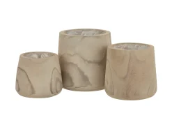 Maceta paulonia madera+plástico white wash 26x26 cm