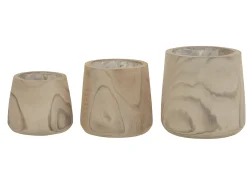 Maceta paulonia madera+plástico white wash 26x26 cm