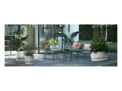 Maceta redonda 25 - Exterior Ø 24,48 x 23,31 cm - Living hormigón gris
