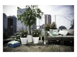 Maceta redonda con ruedas Loft Urban Ø 40 cm - Gris antracita