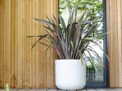 Maceta redonda Graphit'Up 40 cm - 32,5 L - Blanco lima
