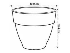 Maceta VIBIA Redonda - Depósito de Plástico - Ø 40 - Blanco