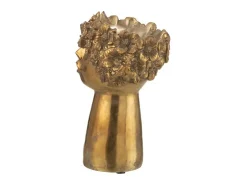 Macetero cara en polirresina dorado 18*16.5*27.5 cm
