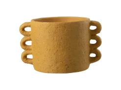 Macetero de cemento ocre de 32.5x23x20 cm